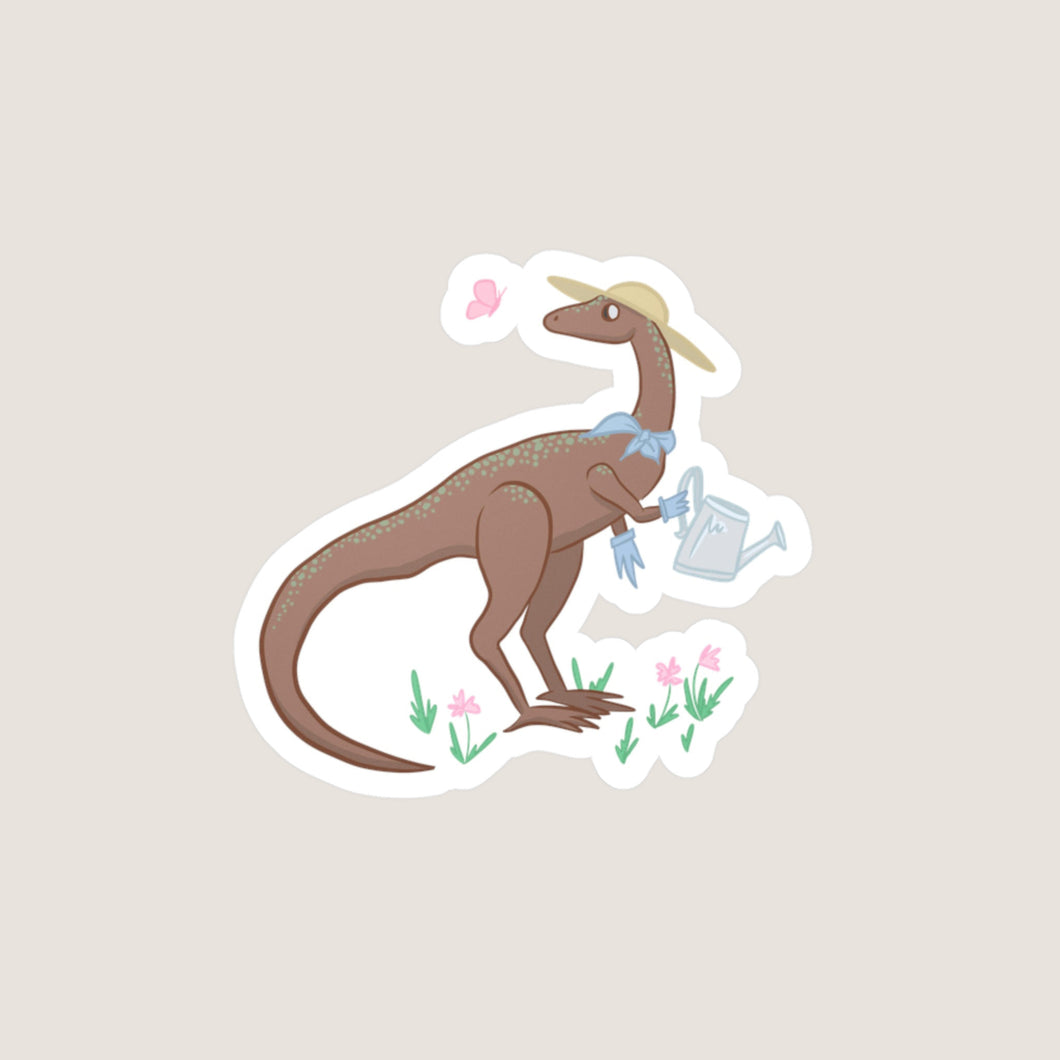 Gardening Dino Sticker