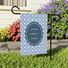 Load image into Gallery viewer, Home Sweet Home Blue Garden Flag
