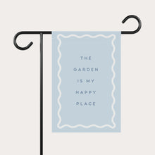 Load image into Gallery viewer, Happy Place Blue Garden Flag
