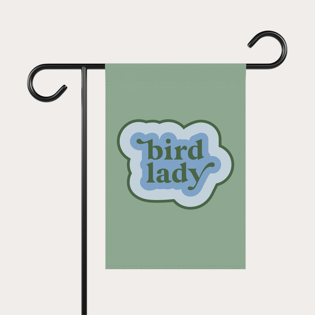 Bird Lady Garden Flag
